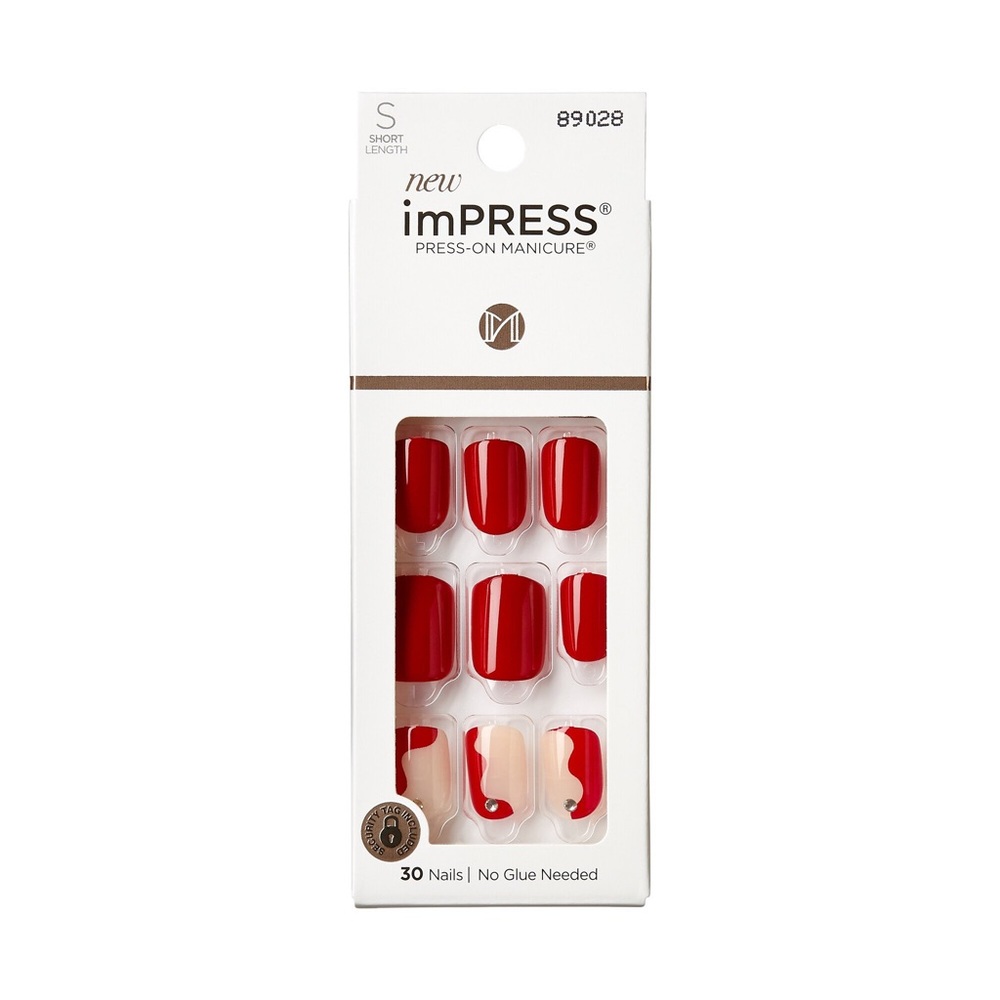 🌞 Kiss Impress “Adore You” square tip fake nails